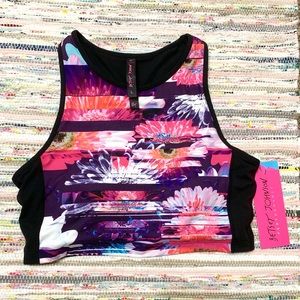 Betsey Johnson workout crop top Size L